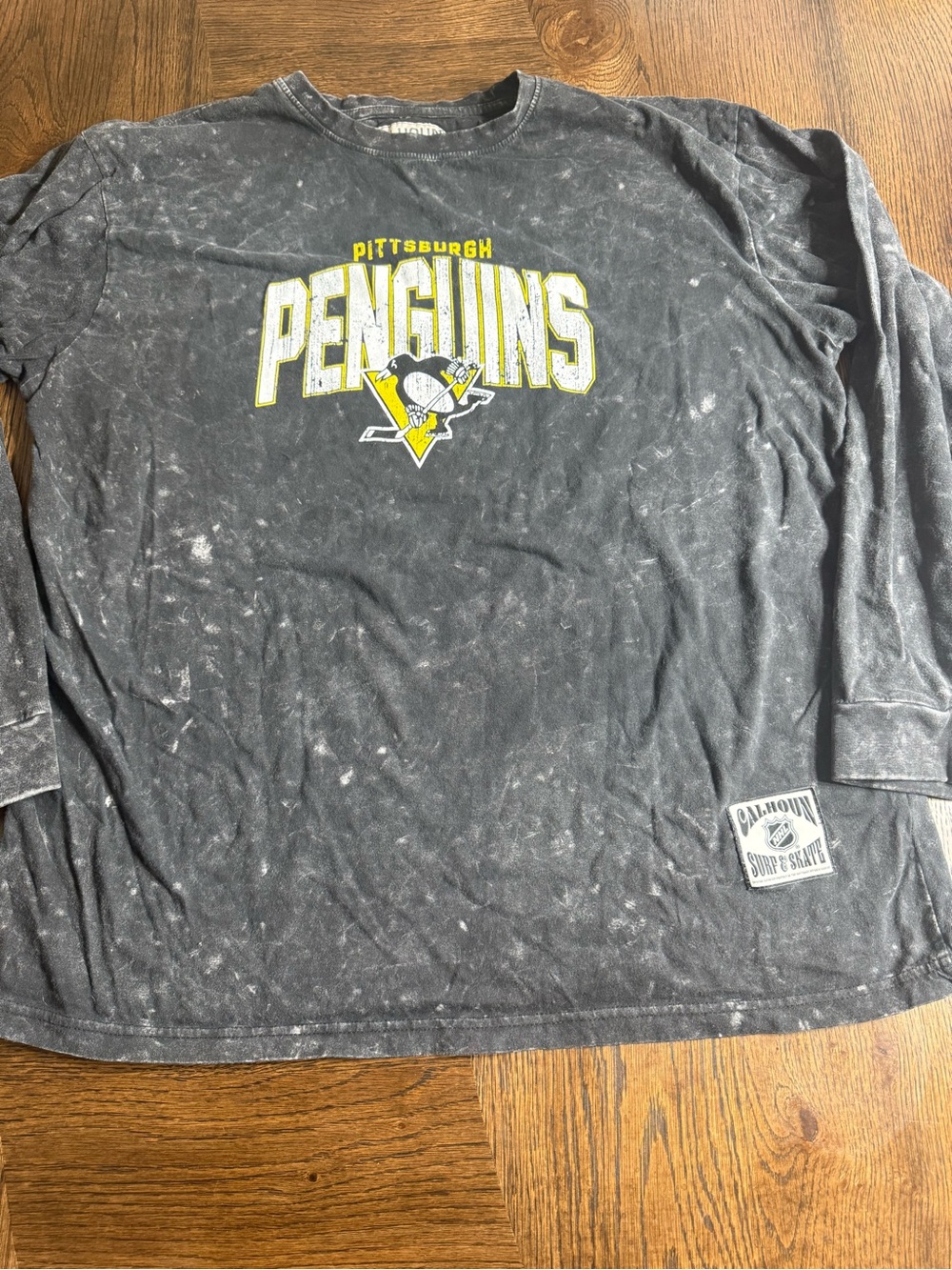 Vintage -style Calhoun Surf & Skate Pittsburgh Penguins long sleeve shirt men XL